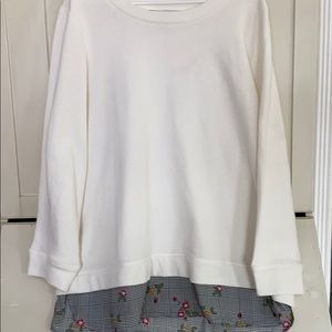 NWOT faux-layered sweater
